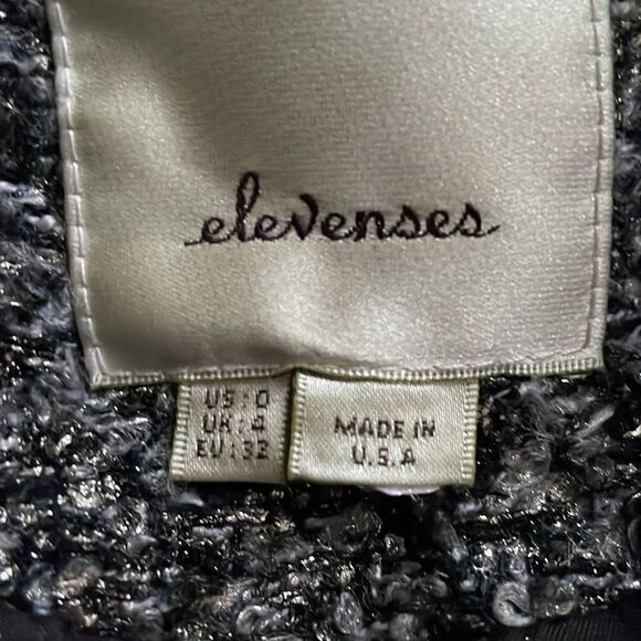 Anthropologie Elevenses Silver Foil Jacket - Picture 2 of 6